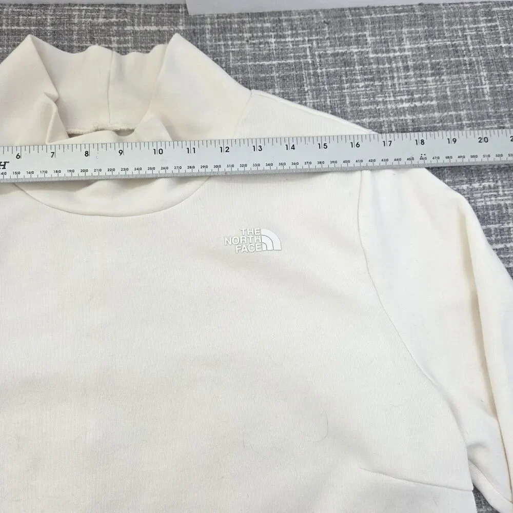 The North Face City Standard Double Knit Funnel Jersey Sweater Women's L Cream